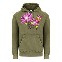 Vintage Olive Bitterroot Flower Illustrations Vintage Hoodie - LillyAllenDesigns