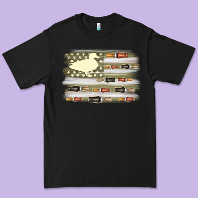 Duck Hunter Flag Premium Tee Designed By Maliassmallbusiness