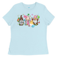 Baby Blue easter gnomies Ladies Tee - MaliasSmallBusiness