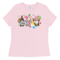 Bubblegum Pink easter gnomies Ladies Tee - MaliasSmallBusiness