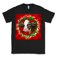 Black christmas holstein calf face Classic Tee - LillyAllenDesigns