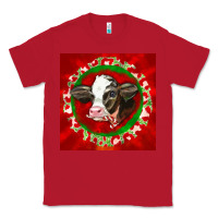 Christmas Holstein Calf Face Classic Tee | Teevron