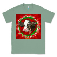 Sage christmas holstein calf face Classic Tee - LillyAllenDesigns