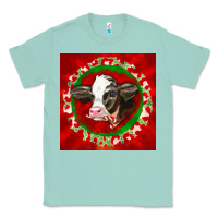 Seafoam christmas holstein calf face Classic Tee - LillyAllenDesigns