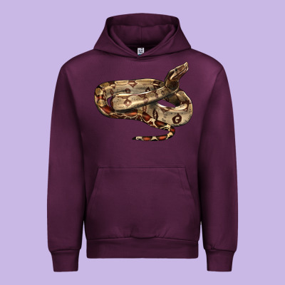 Red Tail Boa Snake Urban Hoodie Designed By Lillyallendesigns