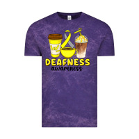 Cloud Purple deafness awareness coffee cups Vintage Tee - Artiststas