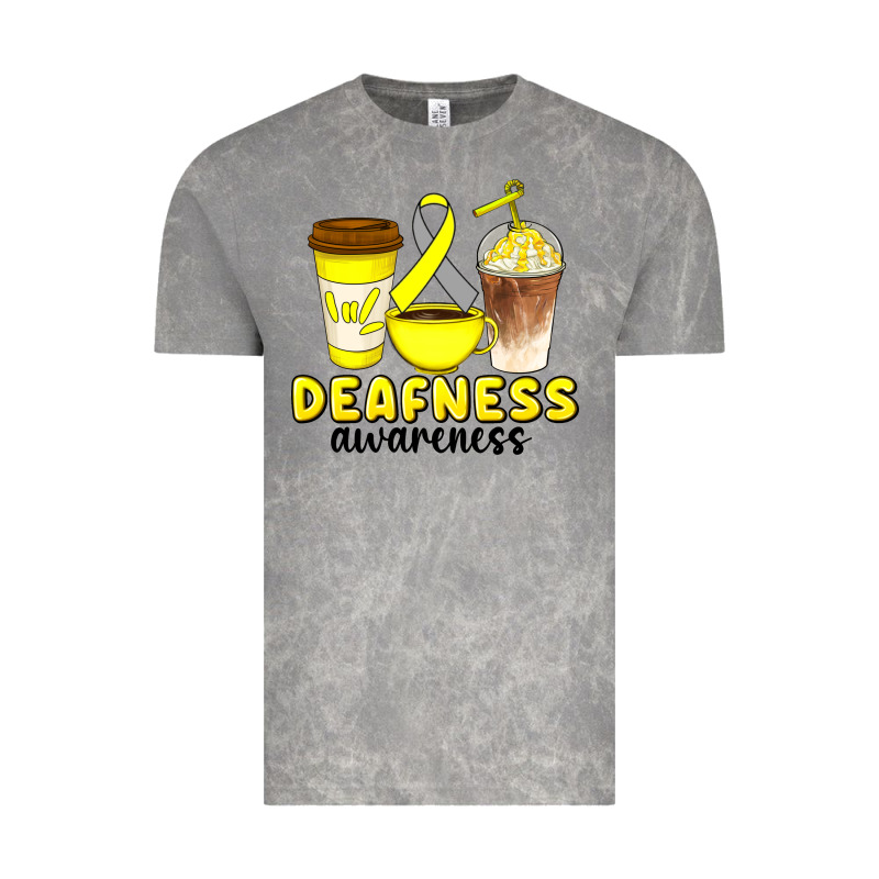 Deafness Awareness Coffee Cups Vintage Tee by Artiststas | Teevron