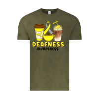 Vintage Olive deafness awareness coffee cups Vintage Tee - Artiststas