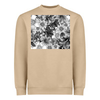 Mushroom black and white floral Heavyweight Sweatshirt - TumblerDesignByShophia