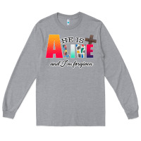 Heather Grey He is Alive Long Sleeve Tee - Bettercallsaul