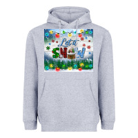 Heather Grey let it snow tumbler Heavyweight Hoodie - BundleAndBundleShop