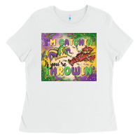 White i'm catchin' if you're throwin Ladies Tee - MaliasSmallBusiness