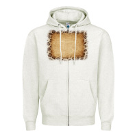 Oatmeal Heather Buralp and Leopard Zipper Hoodie - CowCowDesign