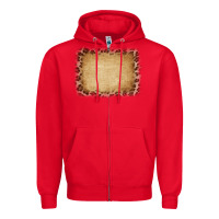 Red Buralp and Leopard Zipper Hoodie - CowCowDesign