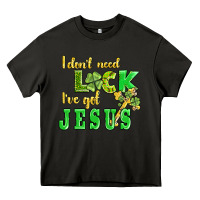 Asphalt i dont need luck i have got jesus Heavy Core Tee - AdoDesignShop