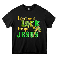 Black i dont need luck i have got jesus Heavy Core Tee - AdoDesignShop