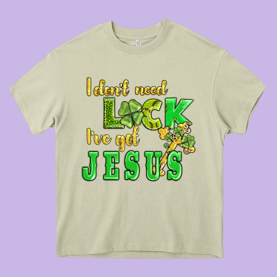 I Dont Need Luck I Have Got Jesus Heavy Core Tee Designed By Adodesignshop