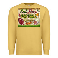 Antique Gold eat sleep football repeat tumbler Premium Sweatshirt - BundleAndBundleShop
