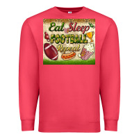 Eat Sleep Football Repeat Tumbler Premium Sweatshirt | Teevron