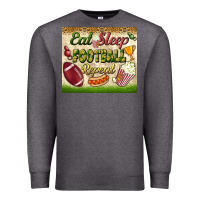Charcoal Heather eat sleep football repeat tumbler Premium Sweatshirt - BundleAndBundleShop