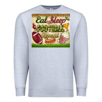 Heather Grey eat sleep football repeat tumbler Premium Sweatshirt - BundleAndBundleShop