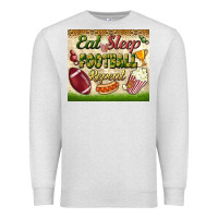 Oatmeal Heather eat sleep football repeat tumbler Premium Sweatshirt - BundleAndBundleShop