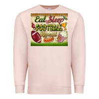 Pale Pink eat sleep football repeat tumbler Premium Sweatshirt - BundleAndBundleShop
