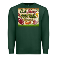 Sports Green eat sleep football repeat tumbler Premium Sweatshirt - BundleAndBundleShop