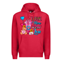 Cardinal Love More Worry Less Valentines Day Cold Drink Premium Hoodie - FaDigitalArtStudio