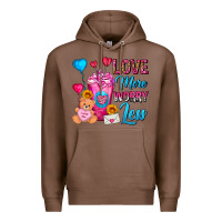 Chestnut Love More Worry Less Valentines Day Cold Drink Premium Hoodie - FaDigitalArtStudio
