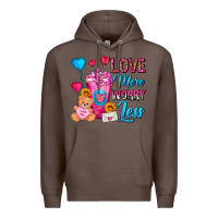 Coffee Love More Worry Less Valentines Day Cold Drink Premium Hoodie - FaDigitalArtStudio