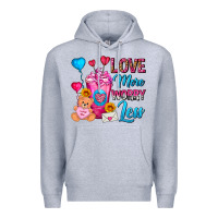 Heather Grey Love More Worry Less Valentines Day Cold Drink Premium Hoodie - FaDigitalArtStudio