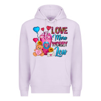 Lilac Love More Worry Less Valentines Day Cold Drink Premium Hoodie - FaDigitalArtStudio