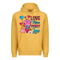 Mustard Love More Worry Less Valentines Day Cold Drink Premium Hoodie - FaDigitalArtStudio