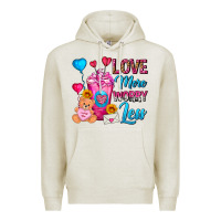 Oatmeal Heather Love More Worry Less Valentines Day Cold Drink Premium Hoodie - FaDigitalArtStudio