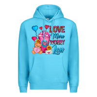 Ocean Blue Love More Worry Less Valentines Day Cold Drink Premium Hoodie - FaDigitalArtStudio