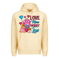 Pina Colada Love More Worry Less Valentines Day Cold Drink Premium Hoodie - FaDigitalArtStudio