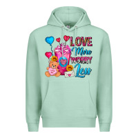 Seafoam Love More Worry Less Valentines Day Cold Drink Premium Hoodie - FaDigitalArtStudio