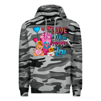 Slate Camo Love More Worry Less Valentines Day Cold Drink Premium Hoodie - FaDigitalArtStudio