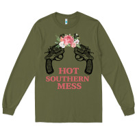 Army Green Hot Southern Mess Long Sleeve Tee - Bettercallsaul