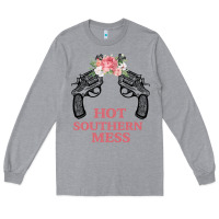 Heather Grey Hot Southern Mess Long Sleeve Tee - Bettercallsaul