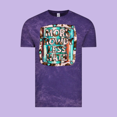 More Howdy Less Hate Vintage Tee Designed By Jahusdesignshop