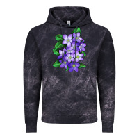 Cloud Black Mayflower Plant Illustrations Vintage Hoodie - LillyAllenDesigns