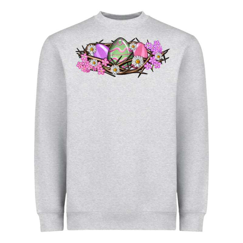 Easter Eggs And Crown Of Thorns Easter Day Heavyweight Sweatshirt by HowdyJamesFarm | Teevron