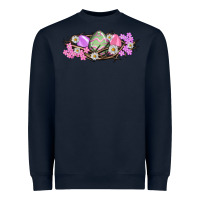 Navy Easter eggs and crown of thorns Easter Day Heavyweight Sweatshirt - HowdyJamesFarm