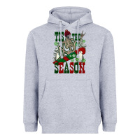 Heather Grey tis the season skeleton snowboard Heavyweight Hoodie - FaDigitalArtStudio