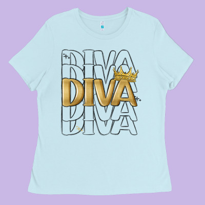 Diva Ladies Tee Designed By Maliassmallbusiness