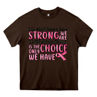Chocolate Brown breast cancer malia Heavy Core Tee - MaliasSmallBusiness