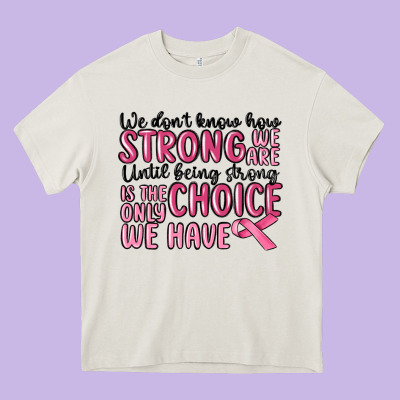 Breast Cancer Malia Heavy Core Tee Designed By Maliassmallbusiness