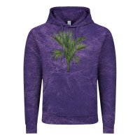 Cloud Purple Botanical Majesty Palm Illustrations Vintage Hoodie - LillyAllenDesigns